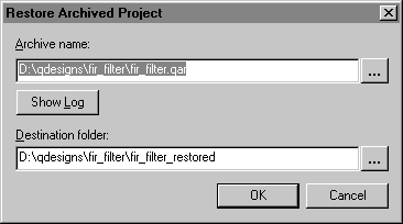 Restore Archived Project