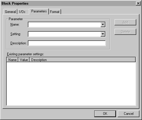 Parameters Tab (Block Properties Command)