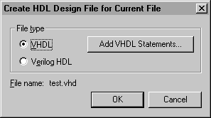 Create HDL Design File for Current File