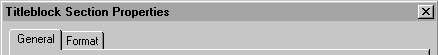 Title Block Section Properties dialog box