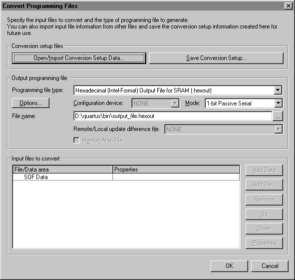 Convert Programming Files command