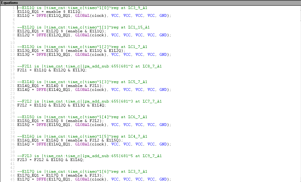 Equations Section (Compilation Report)